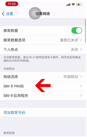 会文镇苹果14维修网分享如何给iPhone14的SIM卡设置密码 